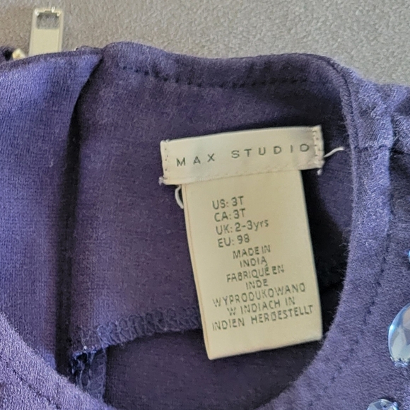 Baby Girls 3T Max Studio Navy Dress - Picture 4 of 6